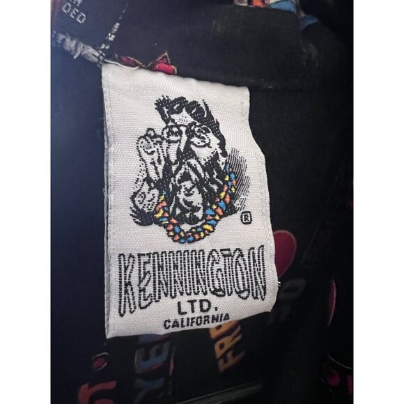 Kennington Black Vintage Retro Gamer Pin Up Girl Button Up Shirt Small Pocket - Picture 7 of 8